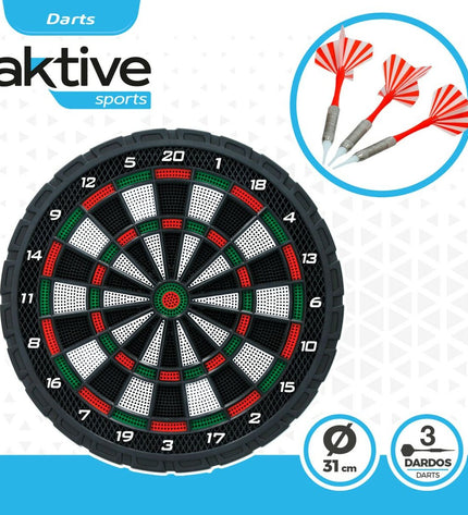 Colorbaby dart target set with six colorful 31 cm dartboards for outdoor and sport dart games, ideal for dart practice and play.