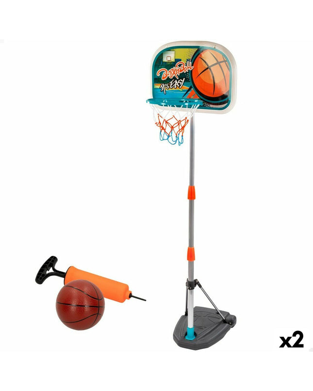 Pair of Colorbaby basketballs in blue, 46.5 x 165 x 40 cm, designed for outdoor sports and recreational play.