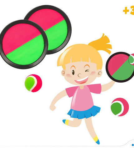 Colorbaby 4-in-1 racquet set with four lightweight plastic racquets, 20 x 43.5 cm, ideal for outdoor play and sports activities.