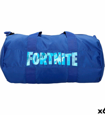 Fortnite blue sports bag, 54x27x27 cm, featuring Fortnite branding, ideal for sports and outdoor activities, set of six.