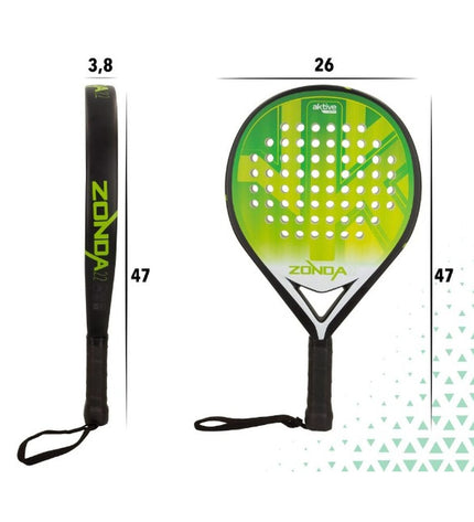 Set of four Aktive squash rackets in black and green, designed for sport and outdoor squash play.