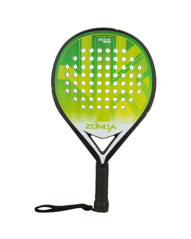 Set of four Aktive squash rackets in black and green, designed for outdoor and indoor squash play.