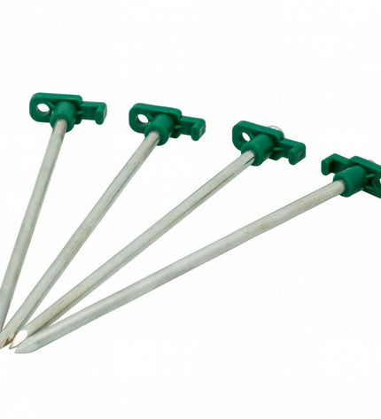 Active Campingharingen, 25cm, four parts, 8mm diameter, set of 24, suitable for outdoor camping and hiking gear.