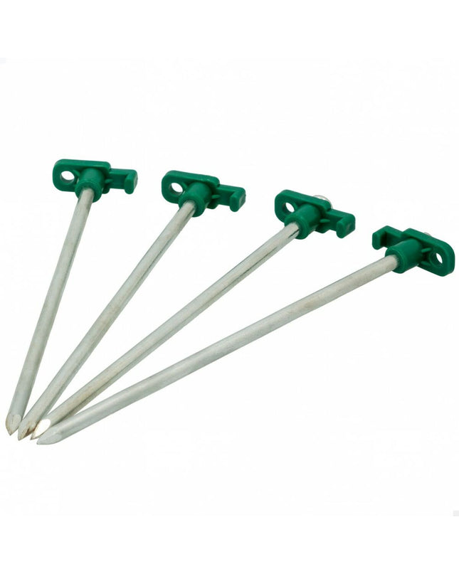 Active Campingharingen, 25cm, four parts, 8mm diameter, set of 24, suitable for outdoor camping and hiking gear.