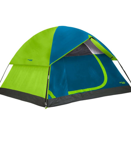 Two Aktive Kampeertenten for 4 persons, outdoor camping tents with 240x130x210 cm size, suitable for sport and outdoor activities.