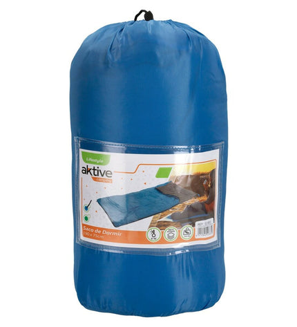 Set of four Aktive outdoor sleeping bags in black, measuring 190x75 cm, ideal for camping and outdoor adventures.