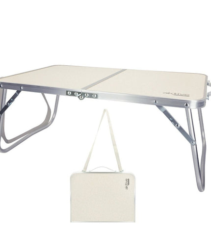 Set of four Aktive Vouwtafel Aktive Crème camping tables, foldable, 60x25x40 cm, ideal for outdoor activities and camping.