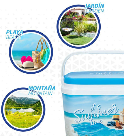 Aktive Summer Beach ping pong set with 8 plastic paddles and balls, compact 29x20x19.5 cm for outdoor table tennis play.