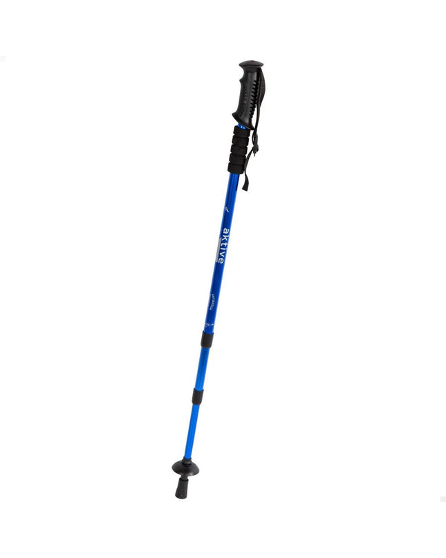 Set of ten Aktive aluminium trekking poles, 135 cm, ideal for outdoor hiking and camping activities, shown in a group.
