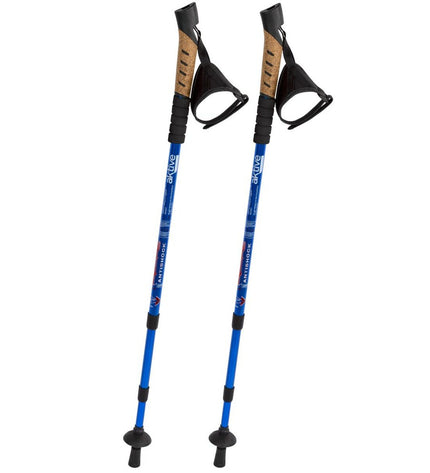 Set of 2 Aktive trekking poles for outdoor hiking, with adjustable length and durable construction, ideal for camping and outdoor activities.