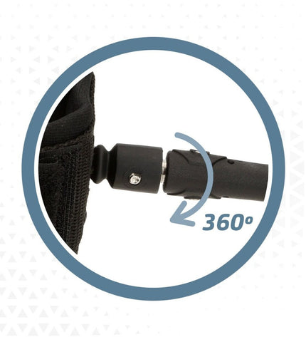 Black 20cm Aktive spiral leash for surfboards, ideal for watersports and outdoor surfing activities.