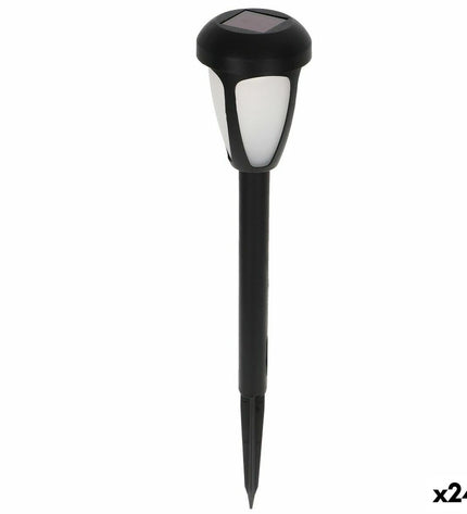 Set of 24 Aktive solar outdoor garden lights with plastic construction, decorative outdoor lighting measuring 7x37x7 cm.