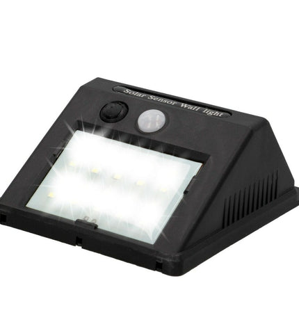 Set of six Aktive outdoor LED lamps with motion sensors, plastic design, 9x12x5 cm, ideal for garden decor.
