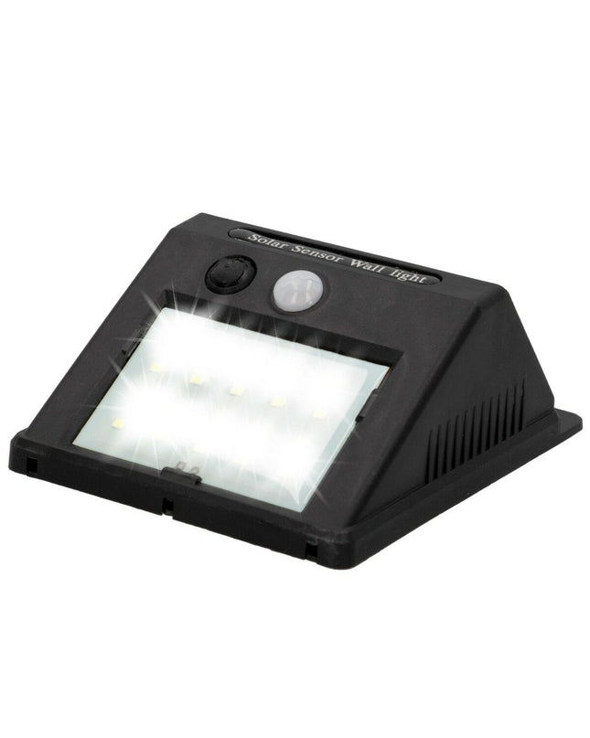 Set of six Aktive outdoor LED lamps with motion sensors, plastic design, 9x12x5 cm, ideal for garden decor.