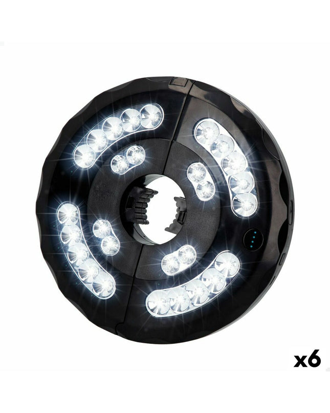Set of six Aktive LED lamps for outdoor sunshade decoration, ideal for garden or patio lighting.