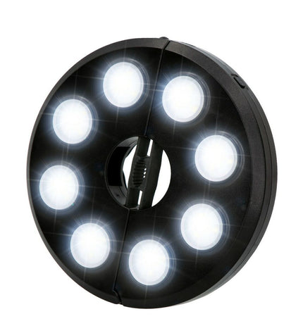 Set of six Aktive LED outdoor lamps designed for patio sunshades, ideal for garden decoration and ambient outdoor lighting.