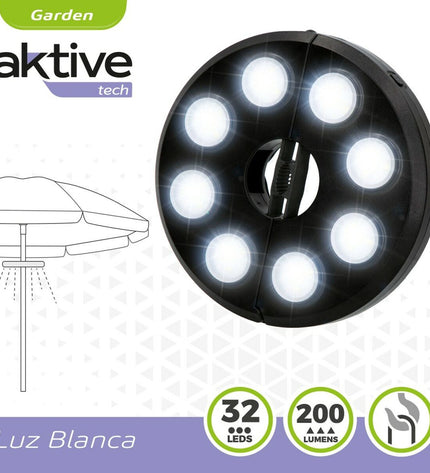 Six Aktive outdoor LED lamps designed for patio awnings, perfect for garden outdoor decor and ambiance lighting.