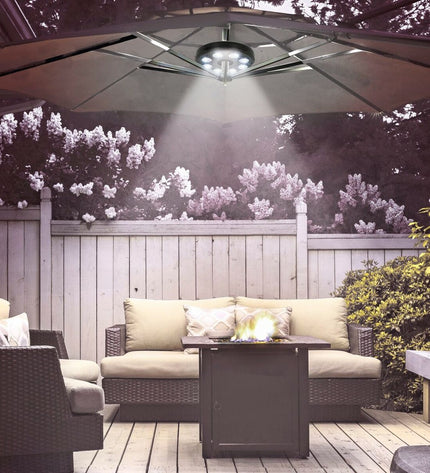 Six Aktive LED outdoor garden lamps designed for sunshade decoration, providing ambient lighting for outdoor spaces.