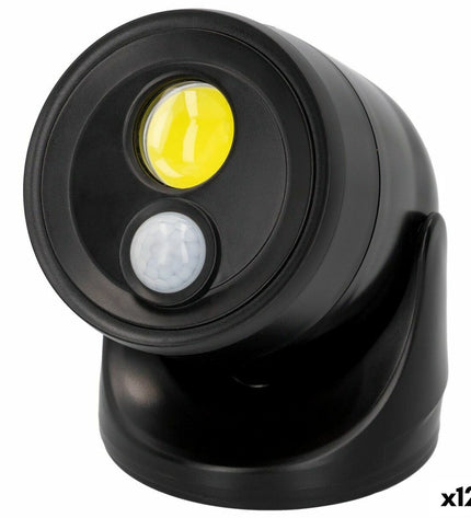 Aktive LED lamp with motion sensor for outdoor garden decoration, 10.5x12.5x13.5 cm, set of 12, plastic outdoor lighting.