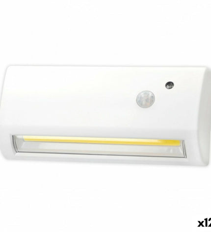 Set of 12 Aktive outdoor LED wall lamps in black, 14.5 x 3.5 x 6.5 cm for garden decorative lighting.