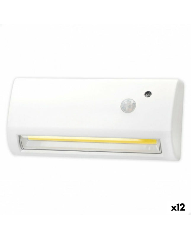 Set of 12 Aktive outdoor LED wall lamps in black, 14.5 x 3.5 x 6.5 cm for garden decorative lighting.
