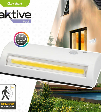 Set of 12 Aktive LED outdoor wall lamps with 14.5cm length, ideal for garden decoration and exterior lighting.