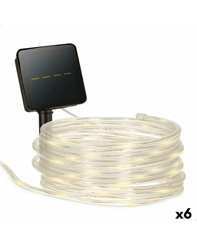 Aktive LED outdoor decorative strips made of plastic, 500x4.5x4.5 cm, set of 6 for garden decoration and outdoor lighting.