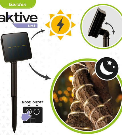 Set of six Aktive outdoor LED strips in plastic, 500x4.5x4.5 cm, designed for garden decorative lighting.