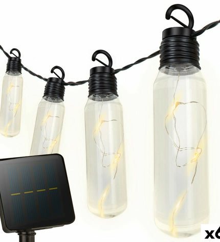 Aktive outdoor LED light garland with six sections, 180 x 17.5 x 4 cm, ideal for garden outdoor decor lighting