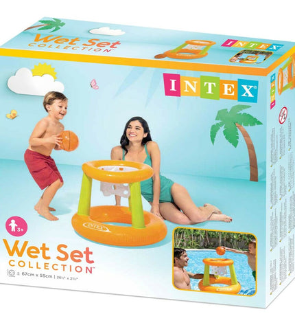 Set of 12 inflatable Intex basketball hoops, 67x55x67 cm, for outdoor play and sports activities.