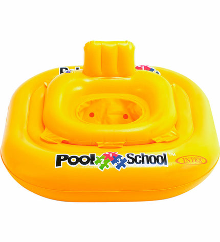 Set of 12 yellow inflatable baby swim rings by Intex, measuring 79 x 23 x 79 cm, designed for pool play and outdoor fun.