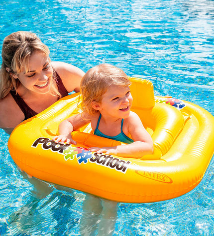 Set of 12 yellow Intex baby swimming rings, 79 x 23 x 79 cm, suitable for pool play and outdoor water activities