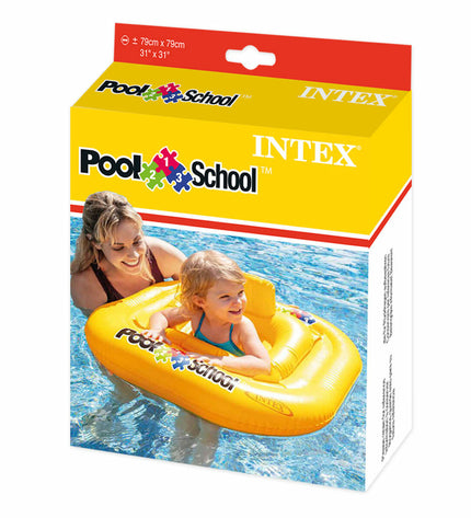 Set of 12 yellow Intex baby swimming rings, 79 x 23 x 79 cm, suitable for pool play and water safety.