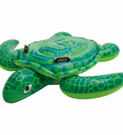 Six Intex inflatable turtle pool toys, 150x30x127 cm, designed for outdoor play and swimming pool fun.