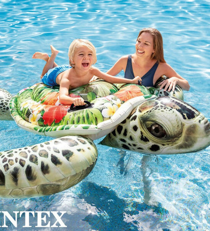 Four Intex inflatable pool figures in vibrant colors, measuring 170 x 38 x 191 cm, designed for outdoor water play and fun.