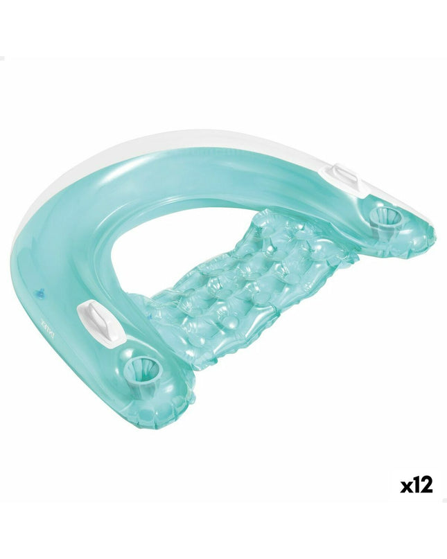 Inflatable Intex Sit N'Float pool chair in blue, 152x28x99 cm, perfect for relaxing in the pool.