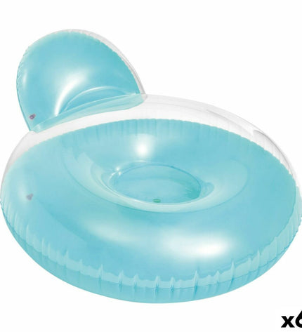 Inflatable round pool chair by Intex, 137 x 122 cm, designed for outdoor swimming and relaxation.