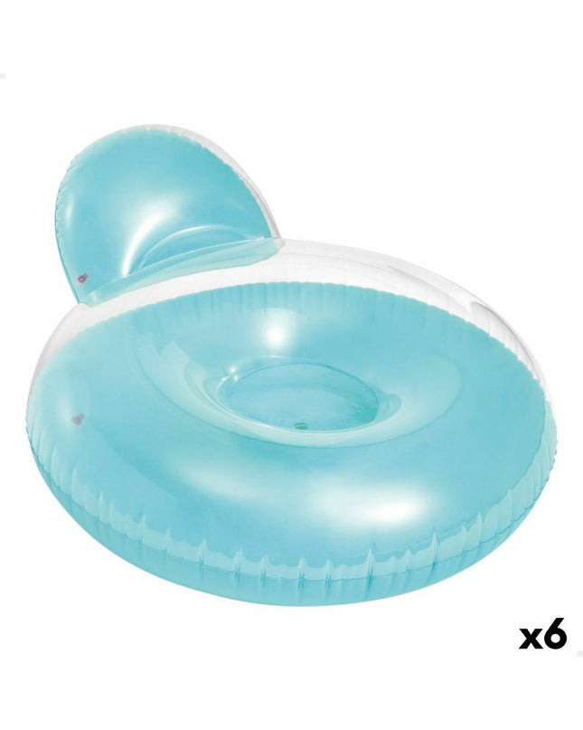 Inflatable round pool chair by Intex, 137 x 122 cm, designed for outdoor swimming and relaxation.