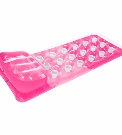 Intex inflatable mattress 18-glass design, 188x30x71 cm, suitable for outdoor play and relaxation, shown with colorful pattern.