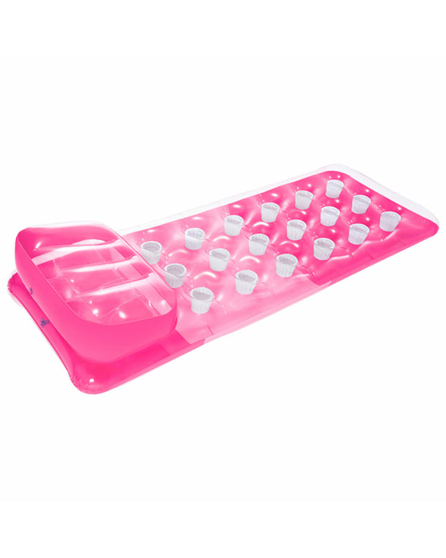 Intex inflatable mattress 18-glass design, 188x30x71 cm, suitable for outdoor play and relaxation, shown with colorful pattern.