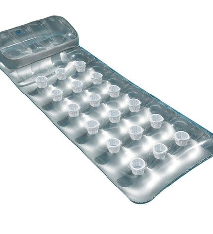 Six silver Intex inflatable air mattresses, 188x30x71 cm, ideal for outdoor play and relaxation.