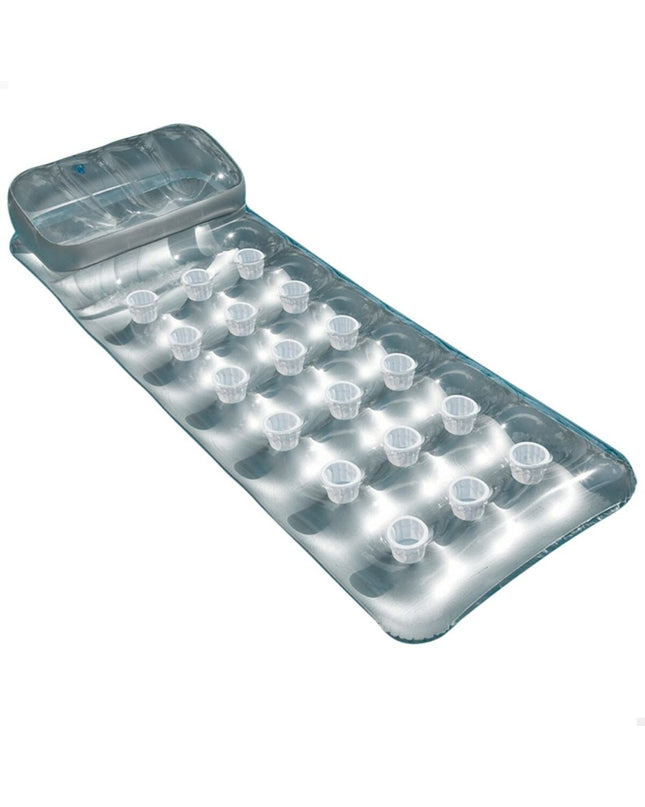 Six silver Intex inflatable air mattresses, 188x30x71 cm, ideal for outdoor play and relaxation.