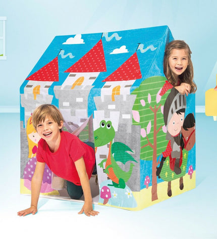 Intex speelgoedhuis voor kinderen, kleurrijk kasteel met 6 stuks, geschikt voor buiten spelen, 95x107x75 cm