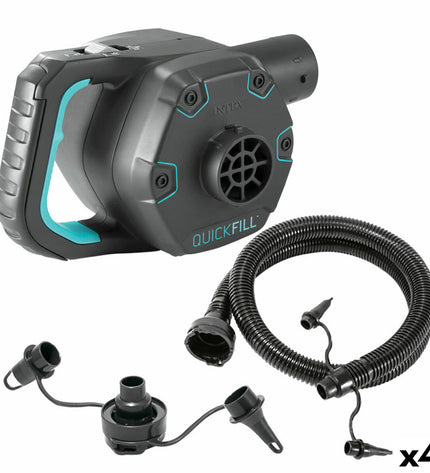 Intex Quick Fill electric air pumps, 220-240V, four portable inflators ideal for camping, outdoor sports, and hiking.