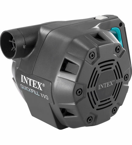 Intex Quick Fill electric air pump with four nozzles, suitable for outdoor camping and sports activities, 220-240 V.