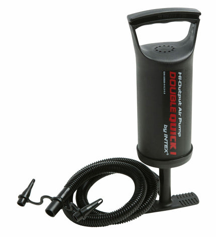 Intex Double Quick I air pump for camping and outdoor use, shown in the image with multiple units, ideal for inflating outdoor equipment.