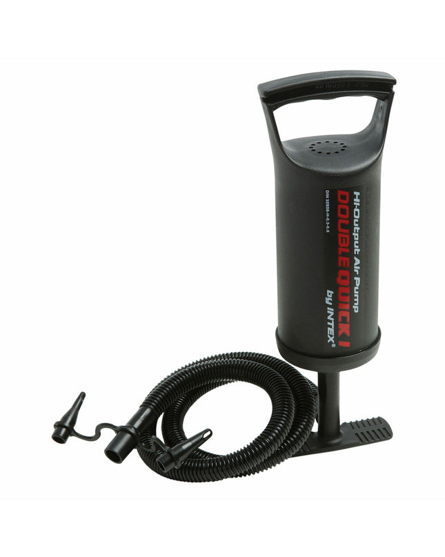 Intex Double Quick I air pump for camping and outdoor use, shown in the image with multiple units, ideal for inflating outdoor equipment.