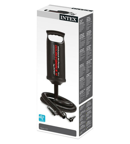 Intex Double Quick II air pump set with four portable inflators for camping and outdoor activities, suitable for sports and outdoor use.
