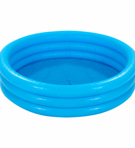 Blue Intex inflatable children's swimming pools with ring designs, 147x33 cm, set of 6, for outdoor play and water fun.