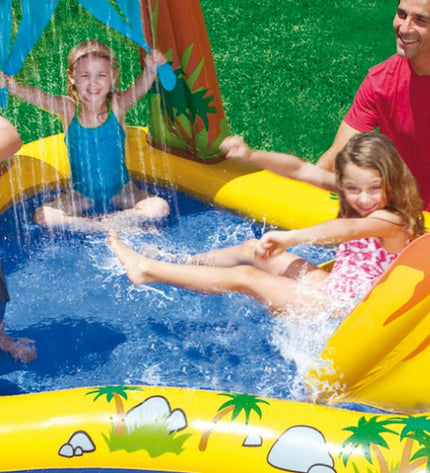 Intex opblaasbare kinderzwembad met dinosaurusprint, 2 stuks, geschikt voor buiten, 249x109x191 cm, speelgoed en sport outdoor